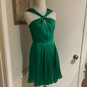 Halston Heritage Green Midi Dress